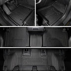 Floor Mats for 2024 2025 2026 Hyundai Santa Fe Car Mat Accessories(Fit Hybrid and Gas), All Weather TPE Cargo Mat Trunk Mat with Backrest Mats(Floor Mats+2-in-1 Cargo Mat)
