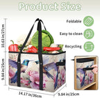 Reusable Grocery Bags Heavy Duty Shopping Bags Foldable Large Tote Bags with Long Handles & Hard Bottom