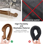 Car Seat Gap Filler Set of 2, 3IN1 Seat Side Gap Filler Plug with Storage Slot & Hook Function, Soft Foam Universal Fit Car SUV Truck Fill Gap Between Seats Console Organizer（Standard Saddle Brown）