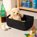 MiniArk Small Storage Baskets for Organizing | Closet Organizer Bins | Shelf Toy Basket | Woven Rope Baskets | Cube Decorativ