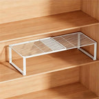 Multi-Functional Adjustable Metal Wire Shoe Rack Organizer - Stackable Shoe Storage for Closet, Extendable 15-24.4in, Retract