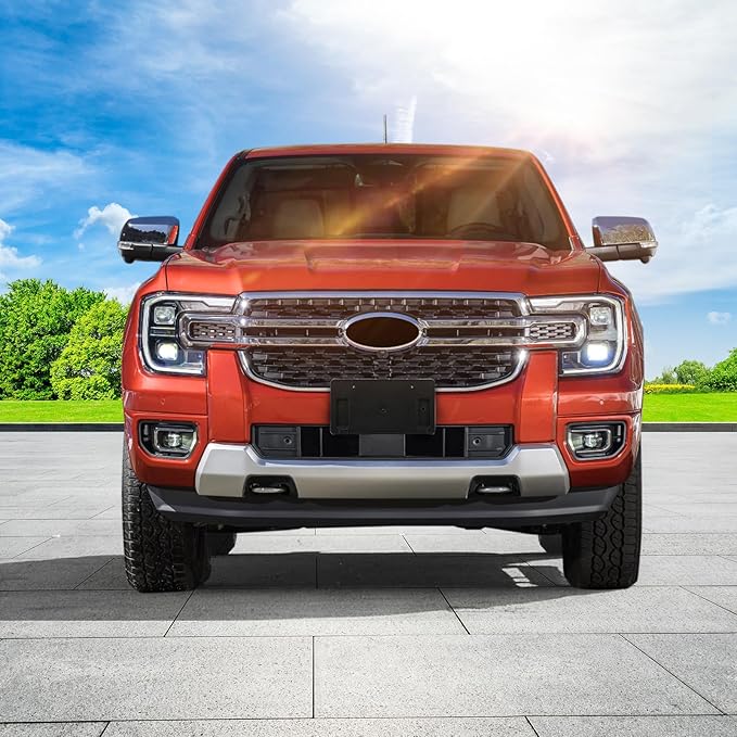 Front License Plate Frame Compatible with Ford Ranger 2024 2025 2026(Exclude Raptor), Bumper License Frame Holder Mounting Br