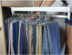 Pull Out Clothes Rail Extendable Pull Out Closet Rod - Wardrobe Pull-Out Trousers Rack, Pull Out Clothes Rail 30-60Cm, Wardro