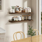 48"W x 9.3"D Floating Shelves for Wall, Wall Mounted Bathroom Shelves 2 Pack Deep Floating Shelf for Bedroom Kitchen Living R