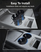 Cup Holder Inserts Compatible with Honda Prologue EV/Acura ZDX 2026 2025 2024, Non-Slip TPE Center Console Cup Holder Protector Organizer for Prologue EV/ZDX Interior Accessories