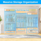 Ulif E13C Pro Heavy Duty Closet Organizer System，Freestanding Clothing Racks for Hanging Clothes，Adjustable Garment Rack 75" 