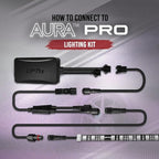 OPT7 Aura Single Row Expansion Pack - 2pc 12” RGB Multicolor LED Strips w/Splitters and Extension Wires for Interior, Wheel Well, Grille, Golf Cart, Car, Boat Underglow Lights