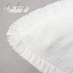 Foindtower Set of 2 Decorative Linen Fringe Throw Pillow Covers Cozy Boho Farmhouse Cushion Cover with Tassels Soft Accent Pi