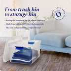 HOMZ 2-Pack Latching Lid, Large Clear Plastic Storage Bins with Lids, 66 Quart, Blue Latch - Stackable Container Boxes for Ho