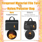 Accordion File Organizer,Fireproof Safe Document Bag,Expanding File Folder Tote Bag with Multi Pockets,Home Travel Fire Safe 