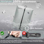 Vacuum Bag for Travel, Professional IPX8 Waterproof Reusable Vacuum Compression Bags for Travel Suitcases, Durable Space Save