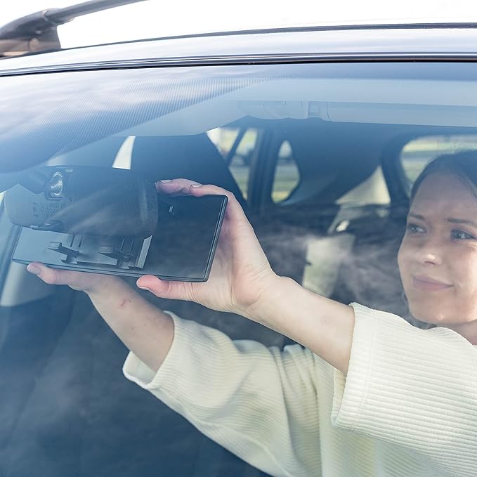 Verivue Universal Panoramic 12-Inch Rear View Mirror, Anti-Glare Wide Angle Car Mirror, Rearview Mirrors Accessory for Baby Rear-Facing, Tint flat Mirrors for Cars and SUVs.