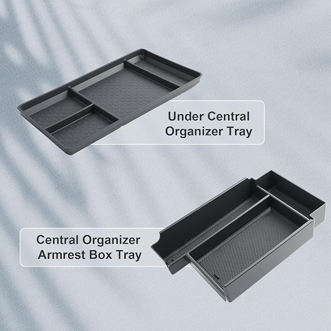 BIBIBO 2Pack for 2026 Pathfinder Center Console Organizer 2026 Nissan Pathfinder Console Armrest Insert Tray +Under Central Organizer Tray 2026 Nissan Pathfinder Accessories