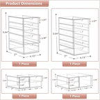 Sorbus Makeup Organizer With 18 Drawers, Acrylic Drawer Organizer for Makeup, Office Organization and Storage, Art Supplies, 