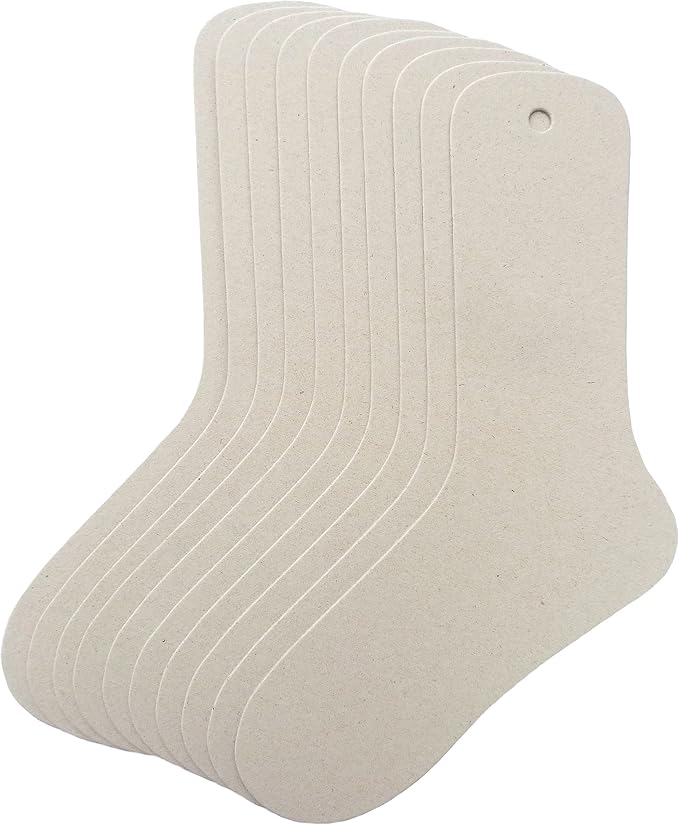 TATYZ Cardboard Sock Inserts Form Blockers, Sock Shaper and Organizer for Storage or Display - 10 PCS (Medium)