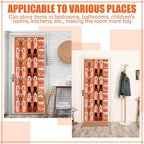 Windyun 40 Over the Door Shoe Organizer Large Mesh Pocket Hanging Shoe Rack for Closet Orange Nonslip Behind Door Storage Hol