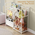 BBLIKE Kids Bookshelf and Stuffed Animal Storage - Multi-Function Nursery Book Shelves with Leather Toy Box and PVC Book Disp