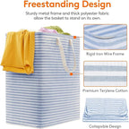 Lifewit 1 Pack Laundry Basket 100L Each, Collapsible Clothes Hamper with Reinforced Handles, Freestanding Waterproof Design f