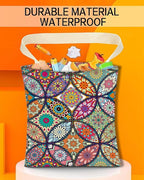 Car Garbage Can, Car Trash Bag, Car Garbage Bag, Hanging Car Trash Can for Car Accessories, Vehicle, Travelling, Camping, Cute Car Back Seat Organizer, Luxury Mandala Pattern