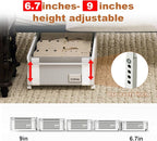 2Pack Under Bed Storage with Wheels,6.7"-9" Adjustable Height Underbed Storage,Under Bed Storage Containers,Rolling Under Bed