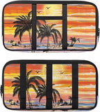 Coconut Tree Zippered Tactical Sun Visor Organizer Universal Car with Straps and Pockets Car Sun Visor Organizer Storage with Picture Holder Easy Installation Universal Fit for Most Cars Suv