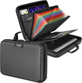 Fireproof Document Organizer Bag, 5200℉ File Organizer Safe Box, Hard Shell Document Bag with 13 Pocket Accordion File Folder