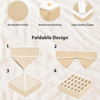 Simple Houseware 4-Pack Drawer Organizer Set - Closet Dividers for Underwear, Socks, Bras, Scarves, Ties - Foldable Non-Woven