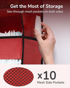 ULG 1 Pack Over The Door Organizer – 5 Shelf Door Organizer Hanging & 10 Side Pockets, Reinforced 44LB Capacity Hanging Organ