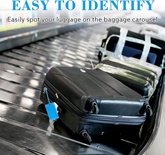 30 Pack Luggage Tags for Suitcases, Airplane Travel Essentials for Flying, International Travel Must Haves, and Luggage Acces