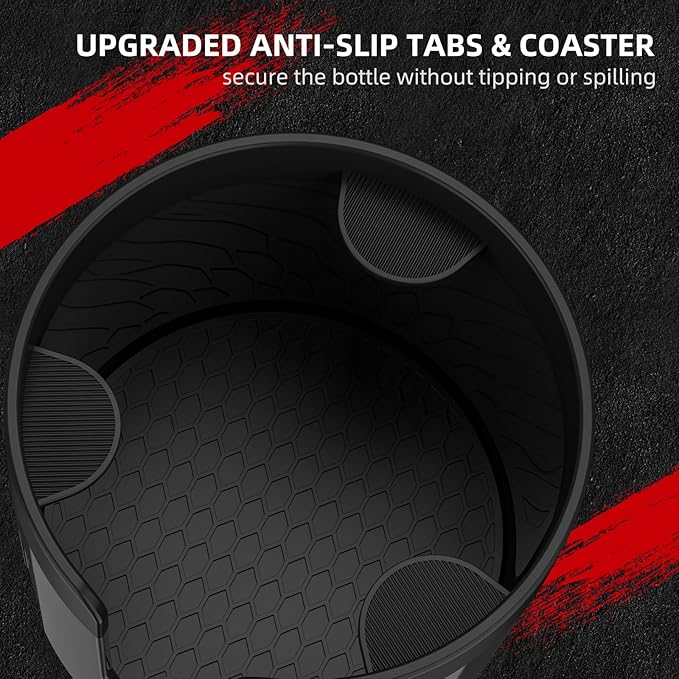 DYLEN Car Cup Holder Expander, Cup Holder Extender Adapter for Car with Expandable Insert, Compatible with Yeti 20/26/30oz, H