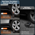 OlarHike Cordless Tire Inflator Portable Air Compressor, 150PSI Dual Power - 5400 mAh & 12V DC, Air Pump for Car Tires, Bike, Motorcycle, Bicycle, Electric Pump with LED Light & Digital Pressure Gauge