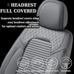 Coverado Car Seat Covers Full Set, Leather Seat Covers for Cars, Automotive Seat Cover Car Accessories Universal Fit for Most