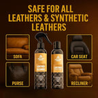 Leather Cleaner and Conditioner Kit – 4-Piece Set with Best Leather Cleaner for Couches, Sofas, Chairs, Furniture, and Car In