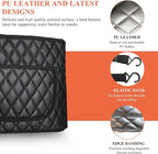 Car Purse Holder Between Seats, Large Capacity Leather Auto Front Seat Handbag Organizer Pocket, Backseat Barrier Storage Bag for Kids Pet, Universal Interior Car Accessories