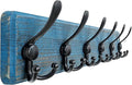 Dseap Coat Rack Wall Mounted - 24" Long 6 Tri Hooks, Heavy Duty Wooden Wall Coat Hanger Coat Hook for Clothes Hat Jacket Clot