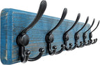 Dseap Coat Rack Wall Mounted - 24" Long 6 Tri Hooks, Heavy Duty Wooden Wall Coat Hanger Coat Hook for Clothes Hat Jacket Clot