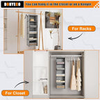 5-Shelf Hanging Storage Closet Organizer, Linen Rv Storage and Organization for Wardrobe, Inside, Camper Accessories, Nursery