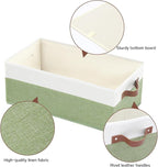 3 Pack Large Capacity Storage Bins Closet Organizer for Shelves, Fabric Closet Storage Baskets Boxes with Leather Handles for