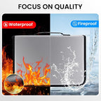 Zippered Case, Portable Organizer With Handle, Waterproof & Fireproof Binder With 54 Hooks and Tags, Key Box for Estate Sales