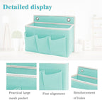 Wall Hanging Organizer Bag/Hanging Baskets with Large Mesh Compartment & 3 Pockets，Over the Door Organizer Space Saving Stora