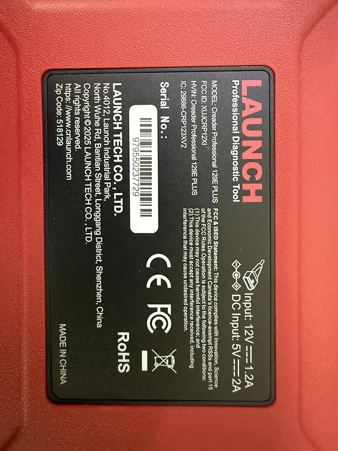 LAUNCH CRP129E Plus V3.0 2026 OBD2 Scanner Diagnostic Tool, Full System Car Code Reader, 12 Reset Service