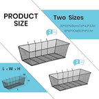 Sieral 4 Pcs Black Pegboard Baskets Metal Wire Shelf Baskets Peg Board Organizer Accessories Wall Mount Organizer Attachments