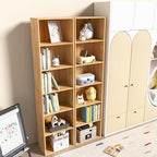 Wooden 6 Cube Storage Organizer, Classic Oak 6 Cube Storage Shelf, 6 Tier Closet Organizers Storage Cubes Display Cubby, Vers