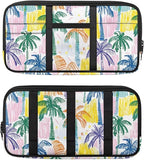 Car Sun Visor Storage Bag,Colorful Coconut Tree Truck Visor Organizer Card Sleeve Pocket Document Holder for Registration, Driving Licens