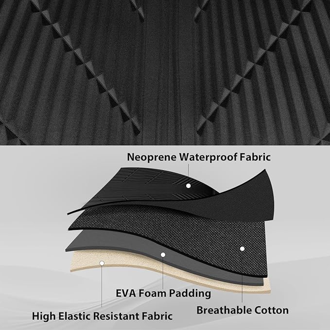 CAR PASS Waterproof Car seat covers Front Seats covers Neoprene Wetsuit, All-Weather Non-Slip Durable, Universal Fit for SUV 