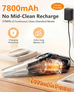 PowerSpeed CleanView Portable Handheld Vacuum - 16000Pa Strong Suction Powerful with 1000mL Dust Cup and LED Light - Cordless