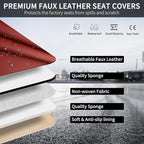 Red Seat Covers for Cars, 2Pcs Universal Leather Car Seat Covers Front Seats, Full Coverage Automotive Seat Covers for Most S