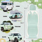 PIC AUTO Car Seat Covers, Cute Rabbit Premium Green Leather Seat Covers, Universal Fit Front Seat Covers for Cars, Trucks, SU