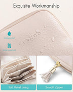 VLANDO Small Travel Jewelry Organizer,Bridesmaid Gifts,Jewelry Pouch Bags,Velvet Jewelry Storage Bag for Bracelet Rings Earri
