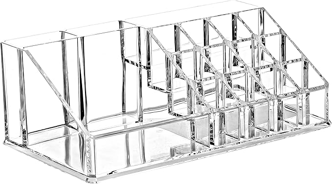 Ikee Design 5 Pcs Set Acrylic Makeup Organizer with 15 Drawers and Removable Top Lipstick Holders, Ideal for Make-up, Accesso